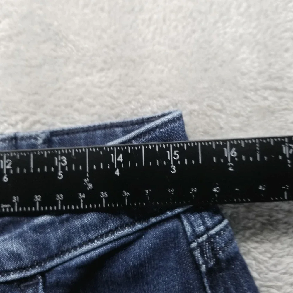American‎ Eagle Jeans Womens 10 Blue Super High Rise Baggy Wide Leg Dark Wash
